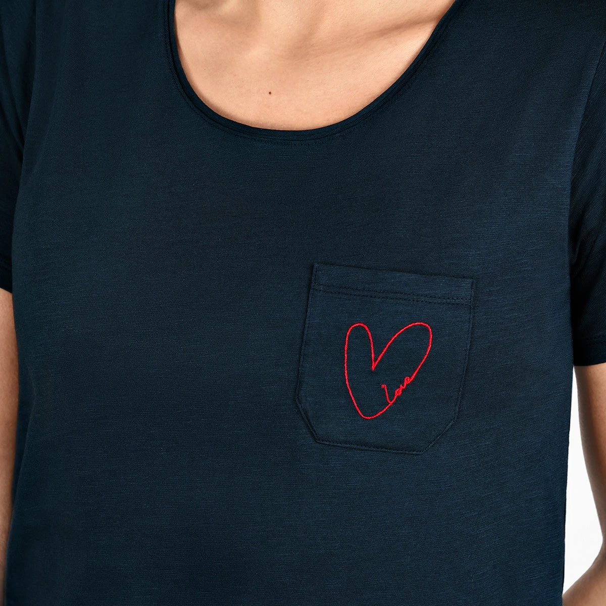 Hearts Ladies T-Shirt Hearts Ladies T-Shirt -Sophie Allport Shop ctt0134m hearts ladies t shirt medium modelled 2 cut out high res square