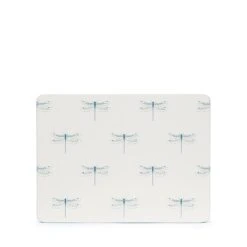 Dragonfly White Placemats (Set Of 4)