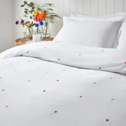 Hearts Embroidered Bedding Set -Sophie Allport Shop embhearts01dq hearts embroidered bedding set double lifestyle 2 high res square