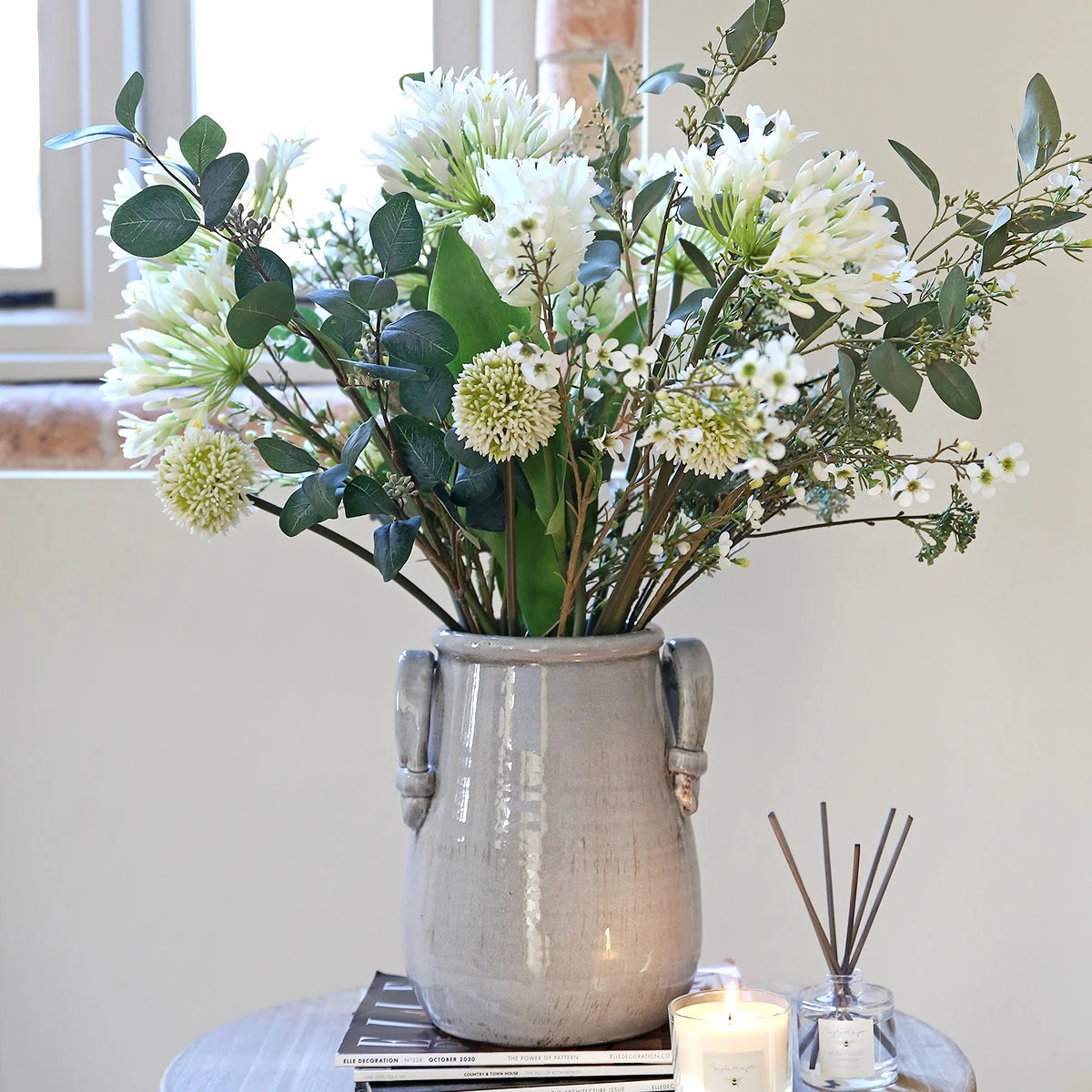 White Agapanthus White Agapanthus -Sophie Allport Shop faux flowers mothers day 2021 5 lifestyle high res square