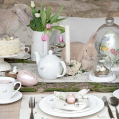 Large Glass Cloche -Sophie Allport Shop hare table setting easter bunny 3 lifestyle high res square