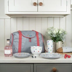 Multicoloured Hearts Picnic Bag -Sophie Allport Shop hearts multicoloured picnic collection lifestyle high res square