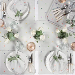 Multicoloured Hearts Napkins (Set Of 4) 8 Multicoloured Hearts Napkins (Set Of 4) -Sophie Allport Shop hearts multicoloured table setting lifestyle high res square