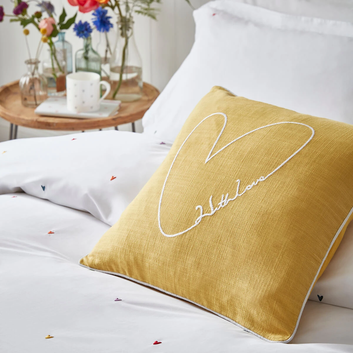 Hearts Decorative Cushion Hearts Decorative Cushion -Sophie Allport Shop hearts0142 hearts bed cushion 45x45 lifestyle high res square