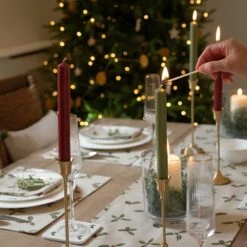 Holly & Berry Fabric Placemats (Set Of 2) -Sophie Allport Shop holly berry table set lifestyle aw22 5 high res square