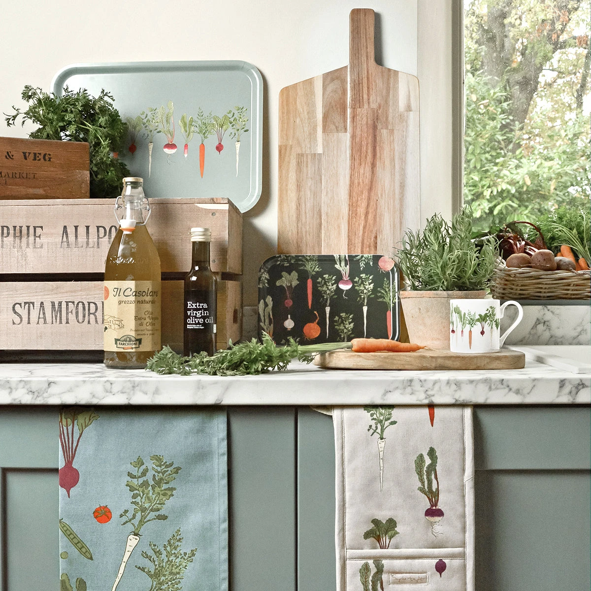 Home Grown Double Oven Glove Home Grown Double Oven Glove -Sophie Allport Shop home grown kitchen collection lifestyle high res square