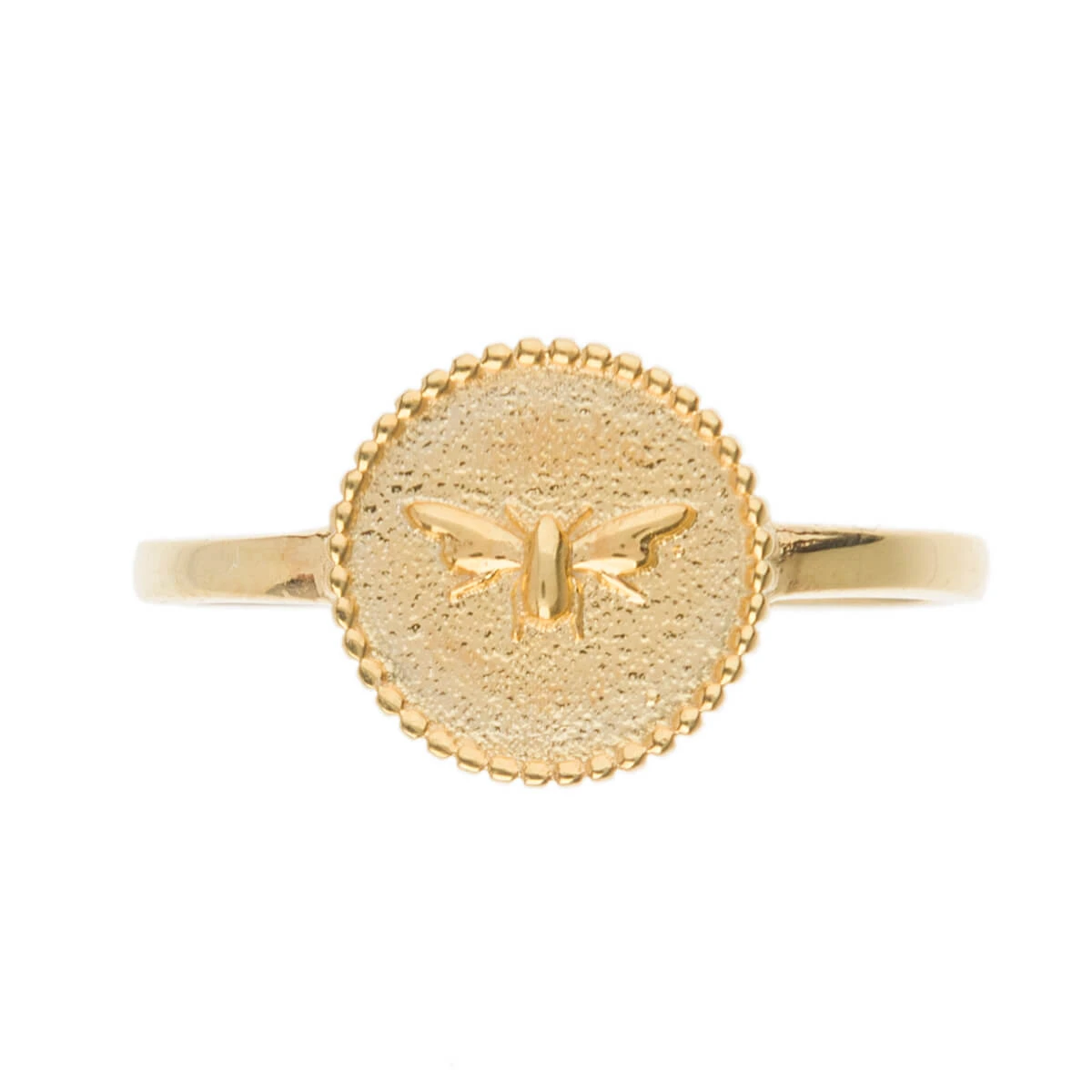 Bees Gold Plated Ring Bees Gold Plated Ring -Sophie Allport Shop jrgp36 bees ring gold plated 2 cut out high res square