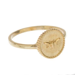 Bees Gold Plated Ring 2 Bees Gold Plated Ring -Sophie Allport Shop jrgp36 bees ring gold plated cut out high res square