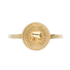 Elephant Gold Plated Ring