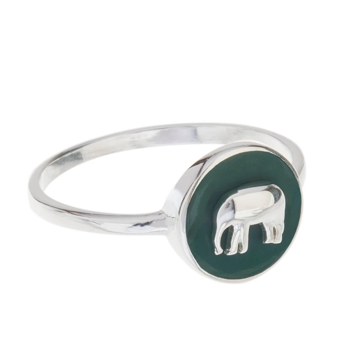 Elephant Sterling Silver Enamel Ring Elephant Sterling Silver Enamel Ring -Sophie Allport Shop jrss54e elephant zsl enamel ring sterling silver cut out high res square 0d48b783 b9bf 4c76 8105 1840767d0c22