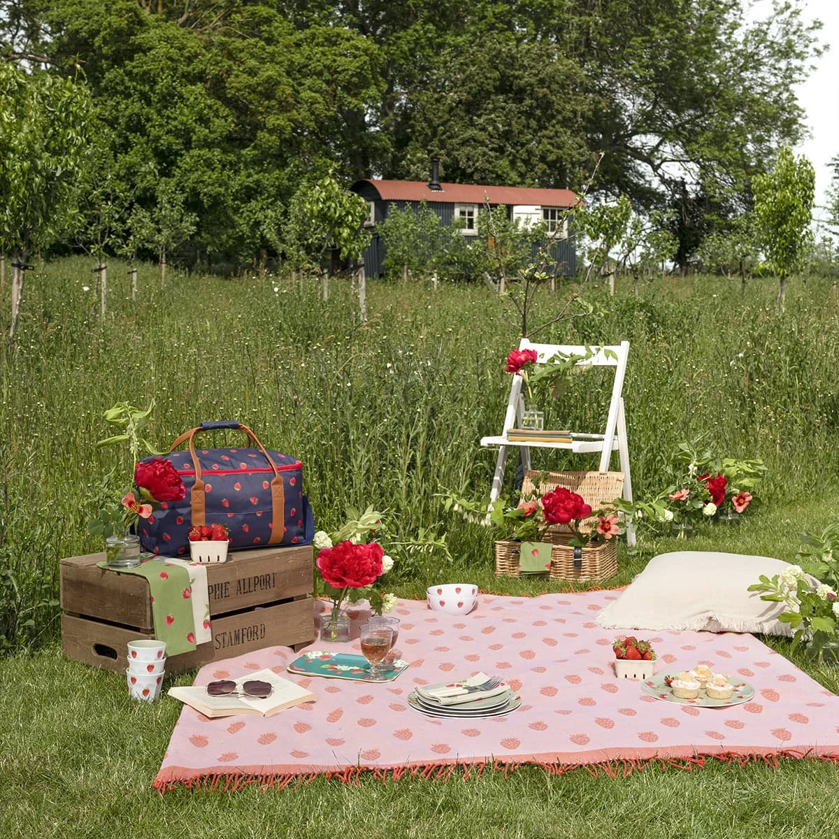 Strawberries Picnic Bag Strawberries Picnic Bag -Sophie Allport Shop kpb97145 poly97525 mpl9710 mpl9708 mcb9706 mbk9703 pt9726 strawberries picnic lifestyle portrait high res square 28558aff 3db8 4e68 bbb6 349f6aa58c5e