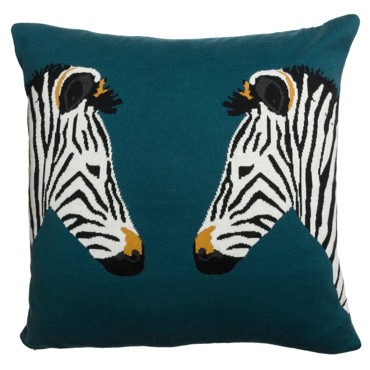 Zebra Knitted Cushion Zebra Knitted Cushion -Sophie Allport Shop ksc6750 zebra zsl knitted statement cushion cut out high res square