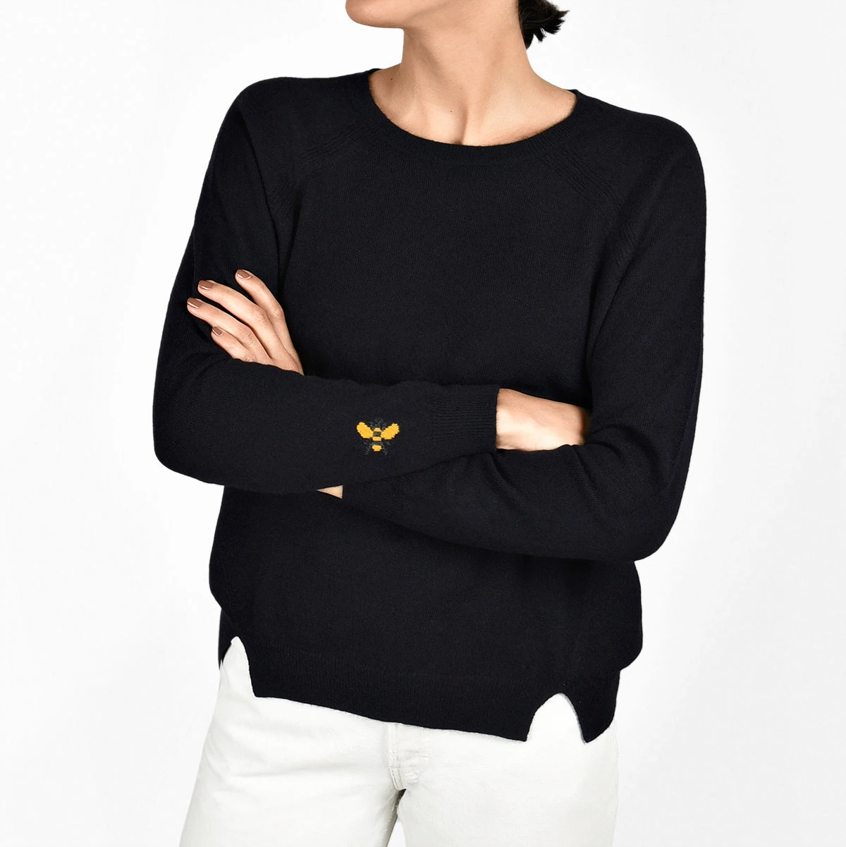 Bees Cashmere Jumper Bees Cashmere Jumper -Sophie Allport Shop ksjC36m bees knitted jumper cashmere modelled cut out high res square