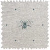 Bees Teal Linen Blend Fabric By The Metre