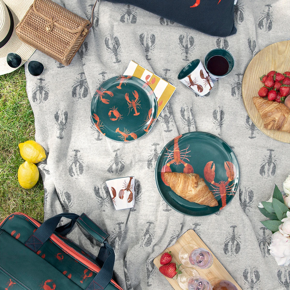 Lobster Melamine Dinner Plate Lobster Melamine Dinner Plate -Sophie Allport Shop lobster picnic collection lifestyle high res square f5a704c6 109a 4e6d b91f c4a84cca8adc