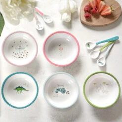 On The Farm Childrens Melamine Baby Spoon -Sophie Allport Shop melamine bowl and spoon collection lifestyle web 7 bffddbdb c0ac 4bf3 a77a fc4b8bed6cfa