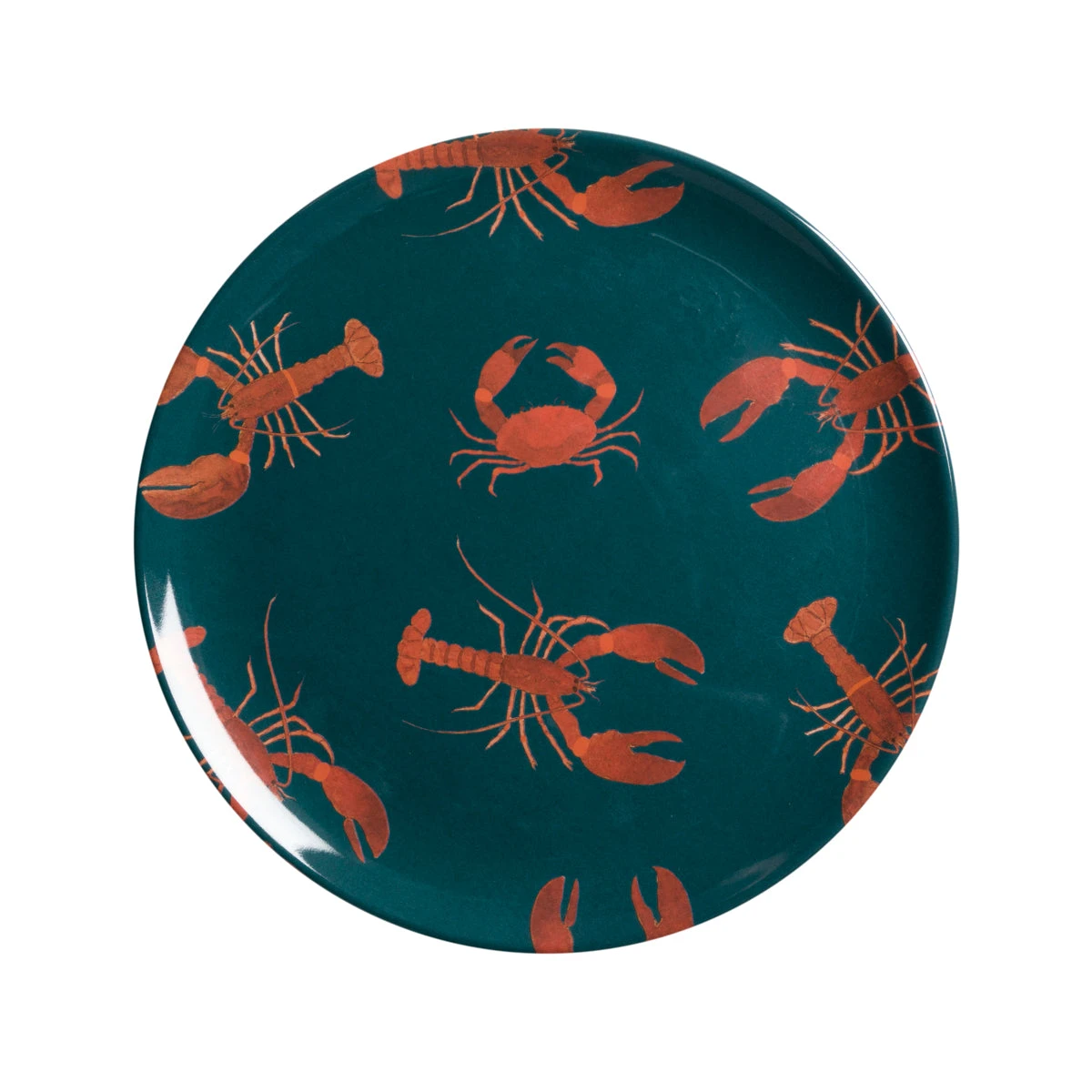 Lobster Melamine Side Plate Lobster Melamine Side Plate -Sophie Allport Shop mpl6808 lobster side plate melamine cut out high res square