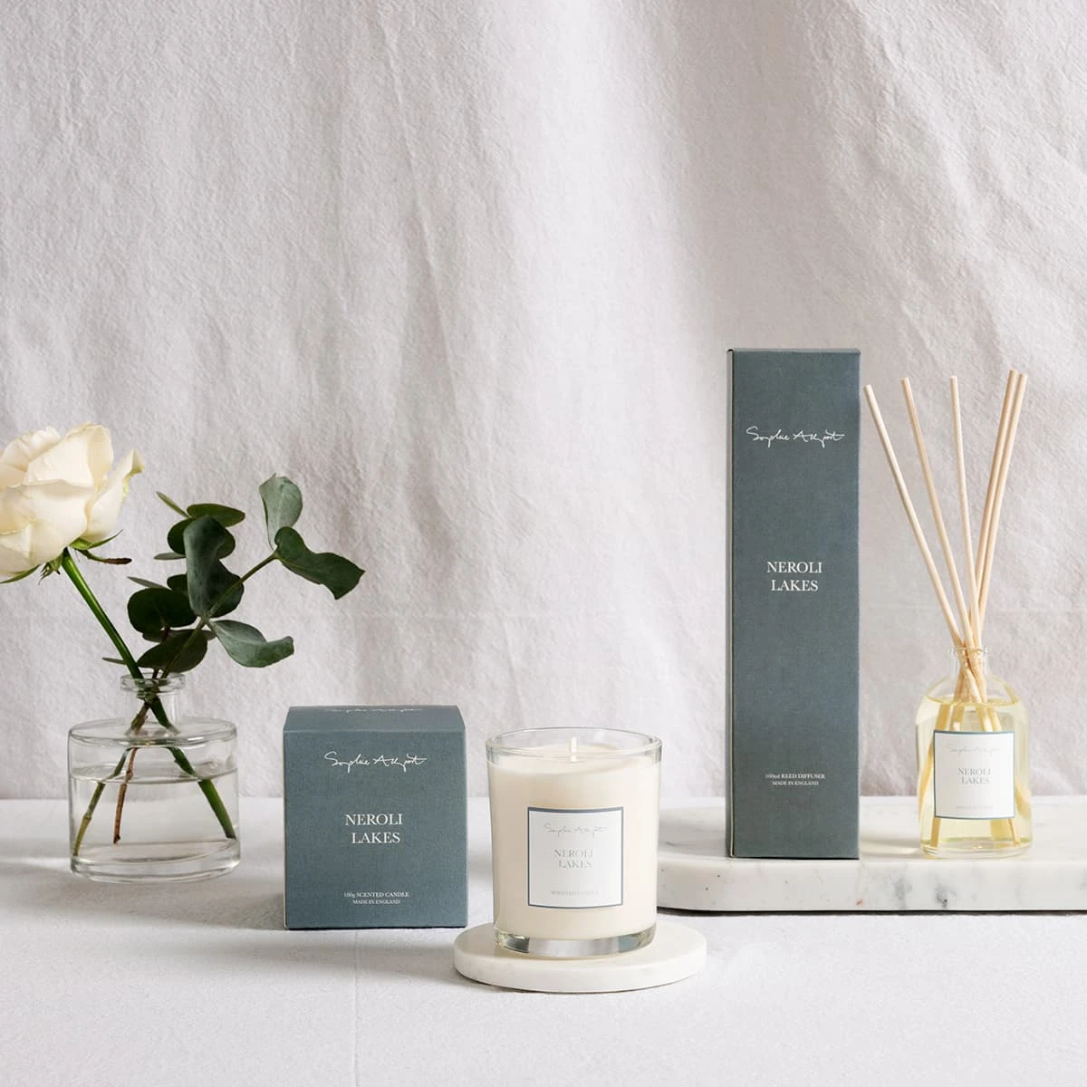 Neroli Lakes Diffuser Neroli Lakes Diffuser -Sophie Allport Shop neroli lakes fragrance lifestyle aw22 square