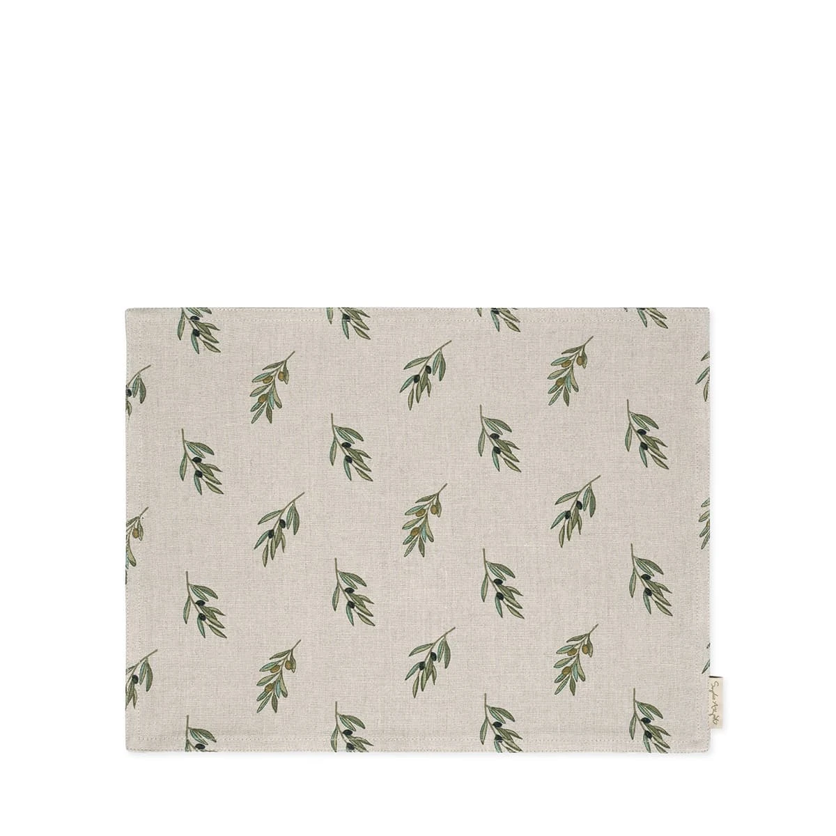 Olive Linen Placemat (Set of 2) Olive Linen Placemat (Set Of 2) -Sophie Allport Shop olive branch fabric placemat cutout lin107820 ss23 high res square