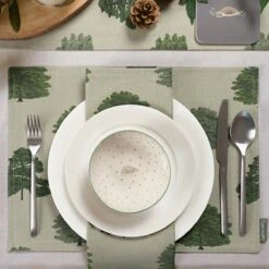 Trees Napkins (Set Of 4) -Sophie Allport Shop parkland trees and hedgehogs place setting portrait lifestyle high res square 2ac6adb5 9856 473b 8242 f05b4182b2c4