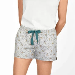 Giraffe Ladies Pyjama Shorts -Sophie Allport Shop pbpc77m giraffe zsl ladies pyjama shorts medium modelled cut out high res square