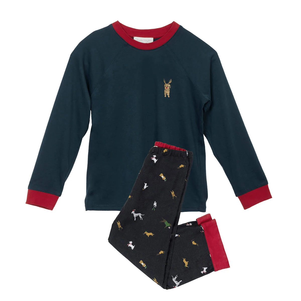 Christmas Dogs Kids Pyjamas Christmas Dogs Kids Pyjamas -Sophie Allport Shop pj87cj0234 christmas dogs kids pyjama set 3 4 years 2 cut out high res square