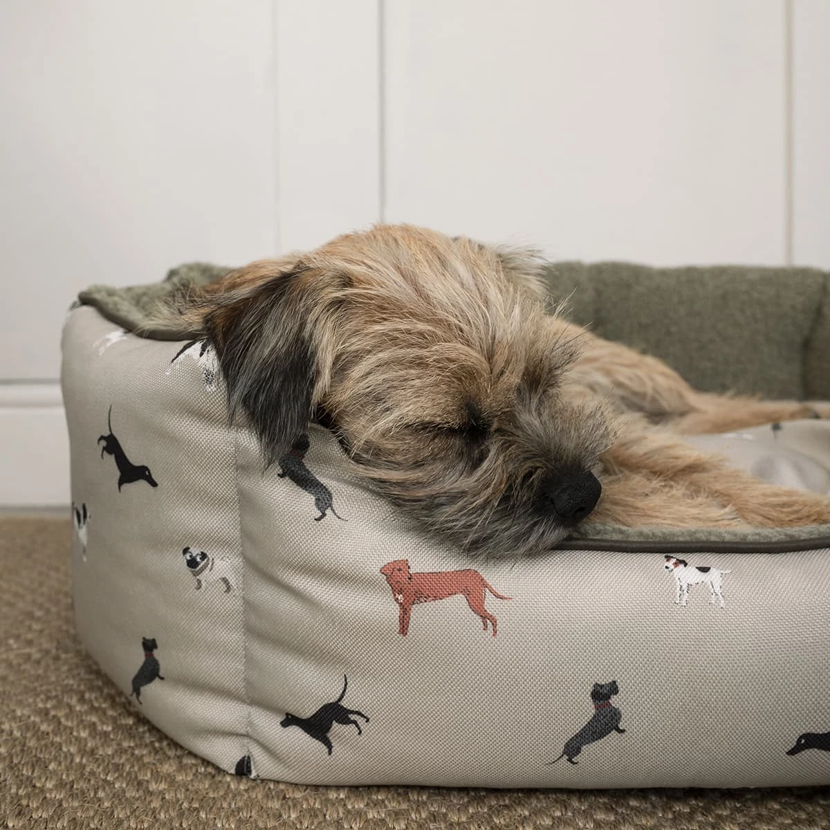 Woof Pet Bed Woof Pet Bed -Sophie Allport Shop poly32750 woof pet bed portrait lifestyle high res square