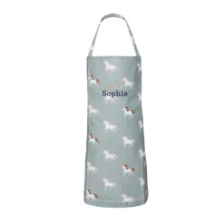 Unicorn Kids Apron 2 Unicorn Kids Apron -Sophie Allport Shop poly55252 unicorn child apron polyester personalisation cut out high res square 1