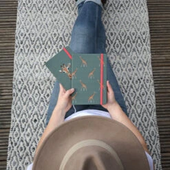 Giraffe B6 Fabric Notebook -Sophie Allport Shop poly77510b6 ju77510 giraffe b6 and a5 fabric notebooks lifestyle high res square 14ccd000 e168 4466 bf54 a49cde165fbd