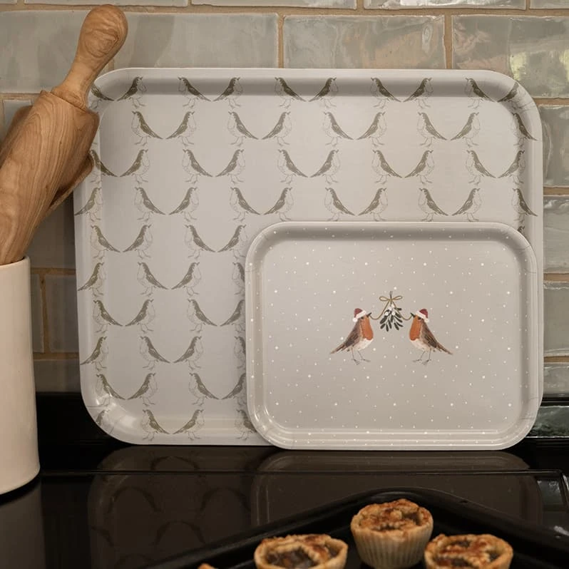 Robin Serving Tray - Small Robin Serving Tray - Small -Sophie Allport Shop pt10126 pt10145 robin trays kitchen landscape lifestyle high res square