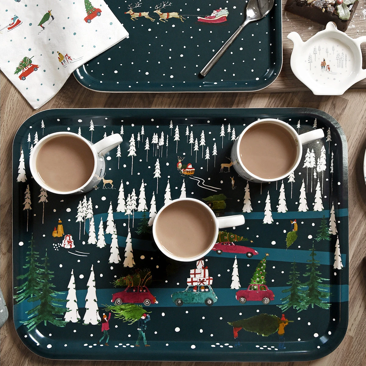 Home for Christmas Serving Tray - Large Home For Christmas Serving Tray - Large -Sophie Allport Shop pt6026 pt6045 home for christmas printed tray small and large lifestyle high res square b4be1760 cd83 418a 9ad0 bb82e0b5319e
