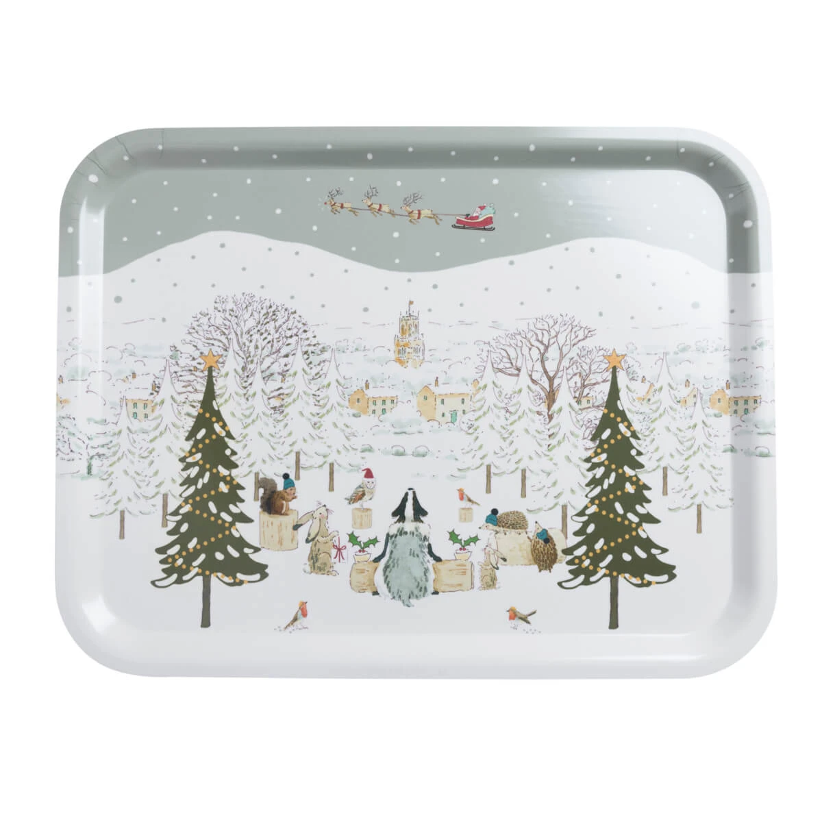 Festive Forest Serving Tray - Large Festive Forest Serving Tray - Large -Sophie Allport Shop pt8445 festive forest printed tray large cut out high res square ee4f9316 422e 44ae a1c9 1d4988682bd5