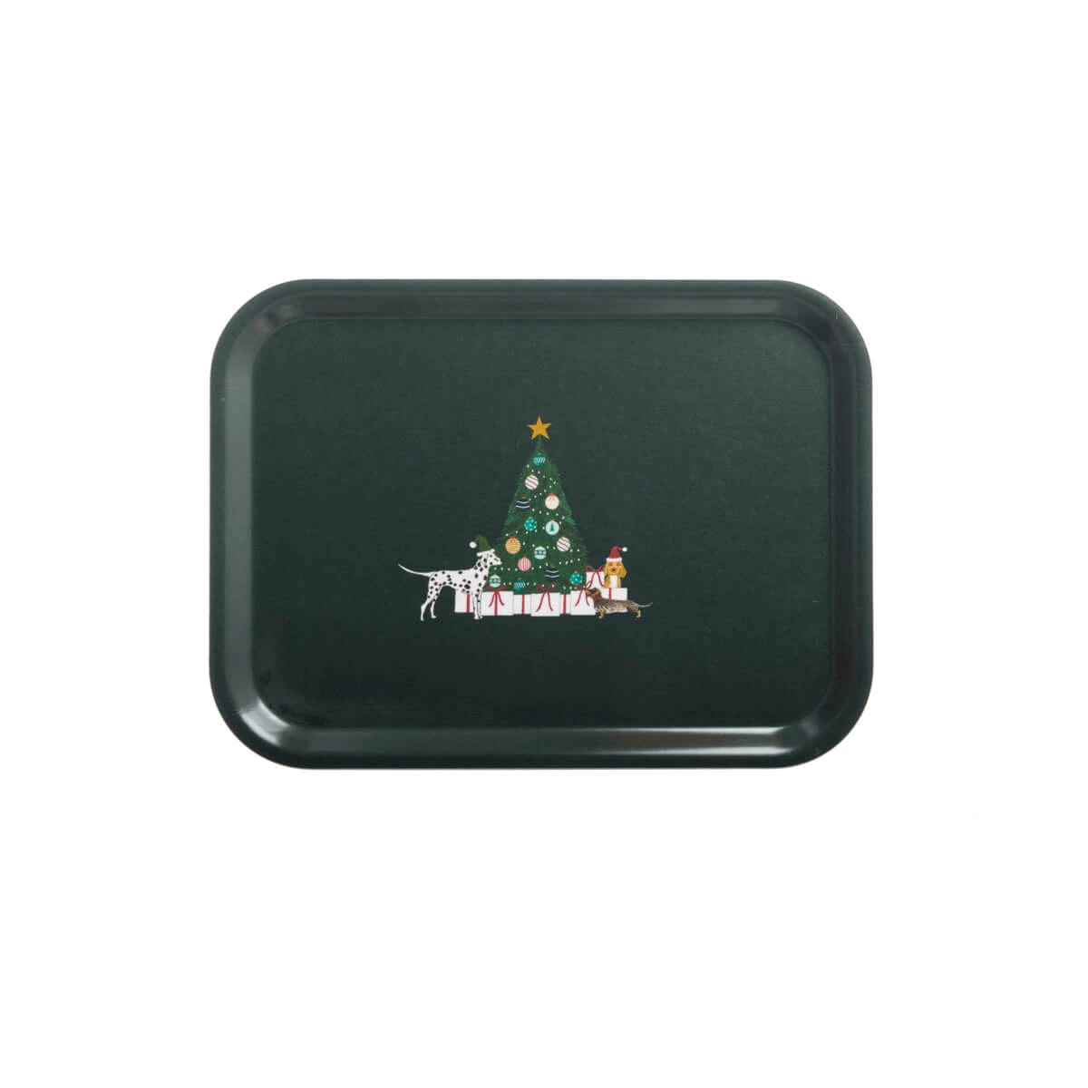 Christmas Dogs Serving Tray - Small Christmas Dogs Serving Tray - Small -Sophie Allport Shop pt8726 christmas dogs small printed tray cut out high res square