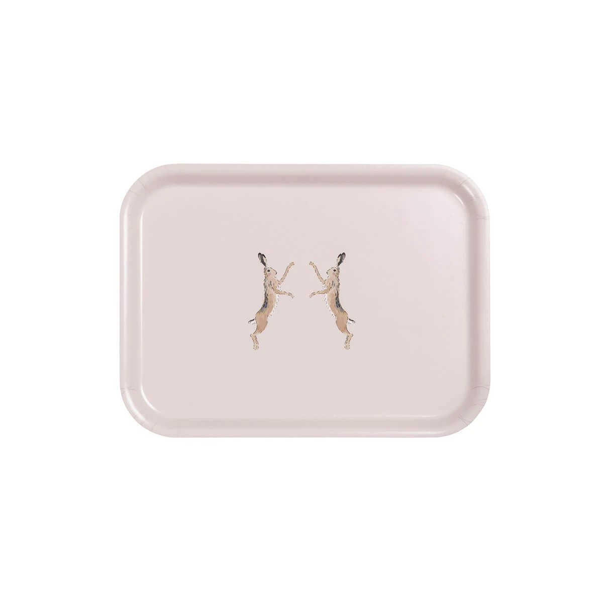 Boxing Hares Serving Tray - Small Boxing Hares Serving Tray - Small -Sophie Allport Shop pt9526 boxing hares printed tray small cut out high res square