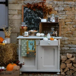 Halloween Tea Towel (Set Of 2) -Sophie Allport Shop pumpkins halloween kitchen lifestyle high res square