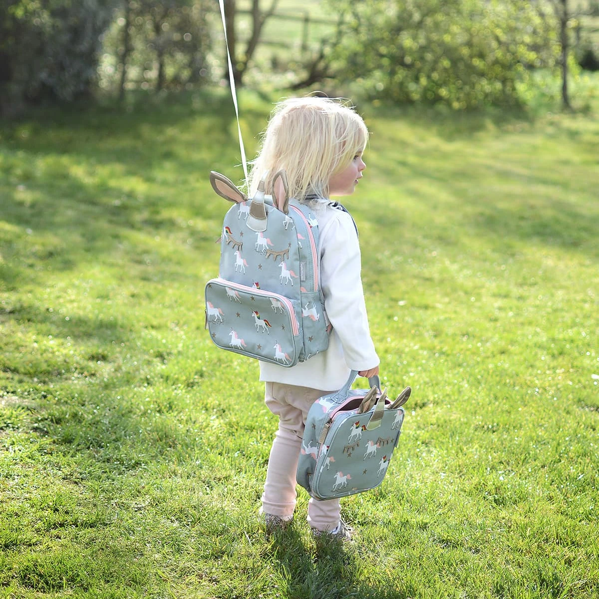 Unicorn Kids Lunch Bag Unicorn Kids Lunch Bag -Sophie Allport Shop pvc55520 unicorn backpack and lunch bag lifestyle high res square