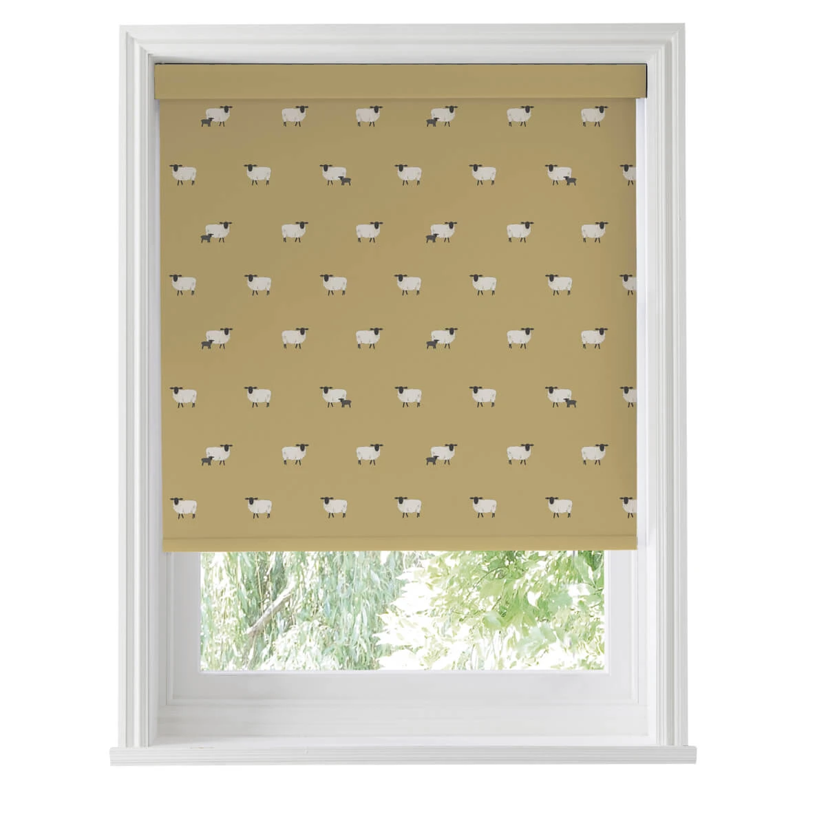 Sheep Ochre Made to Measure Roller Blind Sheep Ochre Made To Measure Roller Blind -Sophie Allport Shop rlb43om2m sheep ochre artwork roller blind made to measure cut out high res square