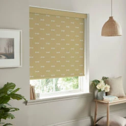 Dragonfly Deep Mustard Made To Measure Roller Blind -Sophie Allport Shop rlb57dmm2m dragonfly deep mustard artwork roller blind made to measure lifestyle 2 high res square