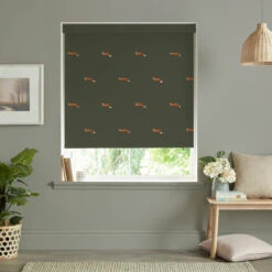 Foxes Forest Green Made To Measure Roller Blind