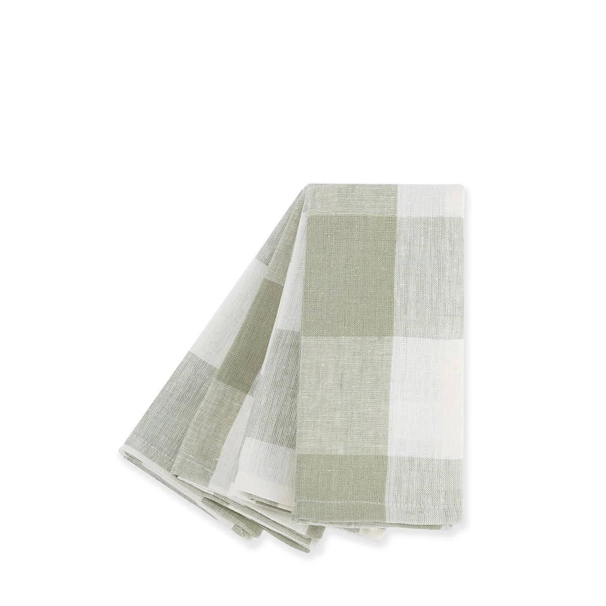 Sage Green Gingham Linen Napkins (Set of 4) Sage Green Gingham Linen Napkins (Set Of 4) -Sophie Allport Shop sage gingham linen napkins set of 4 cutout linwos300 ss23 high res square