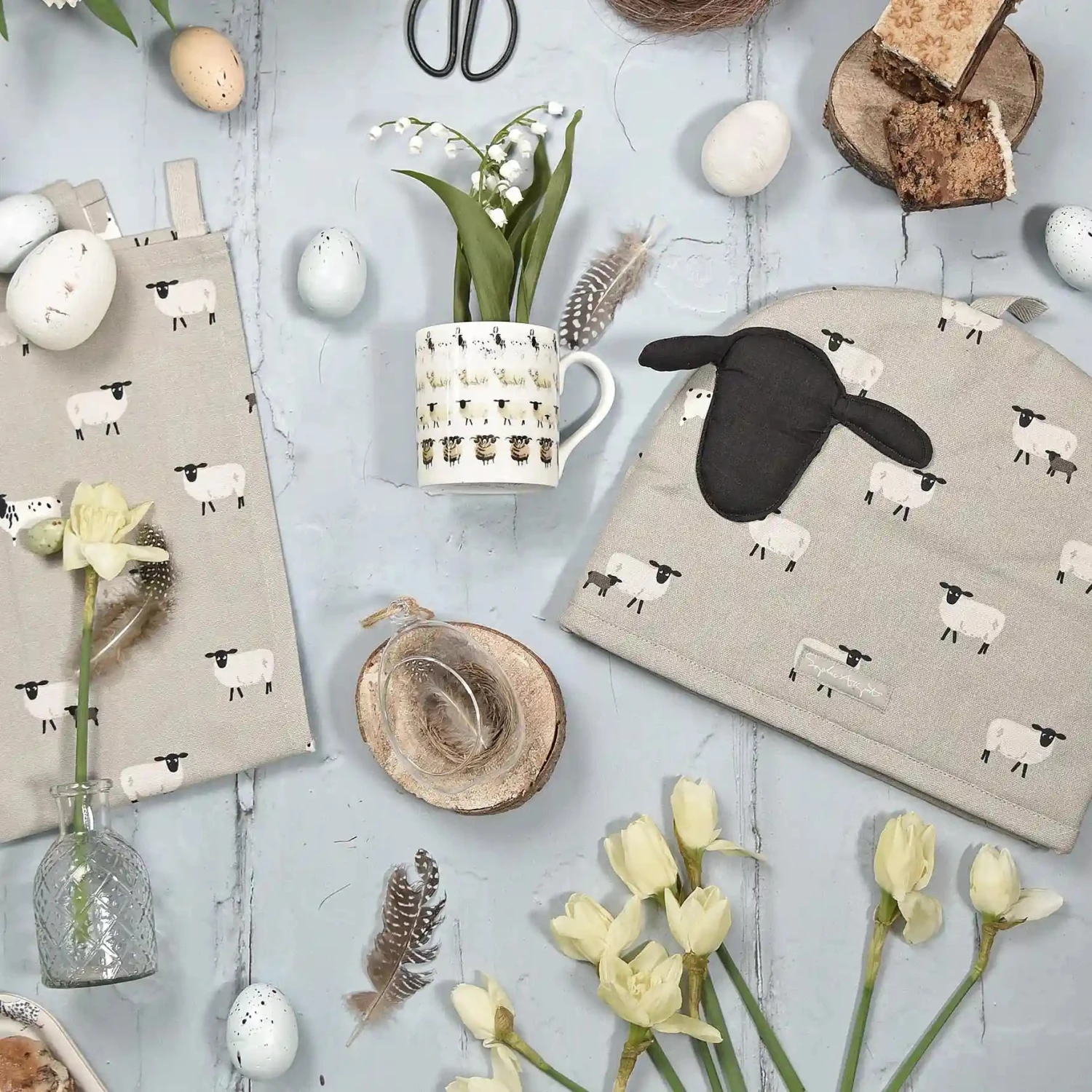 Sheep Shaped Tea Cosy Sheep Shaped Tea Cosy -Sophie Allport Shop sheep collection easter lifestyle high res