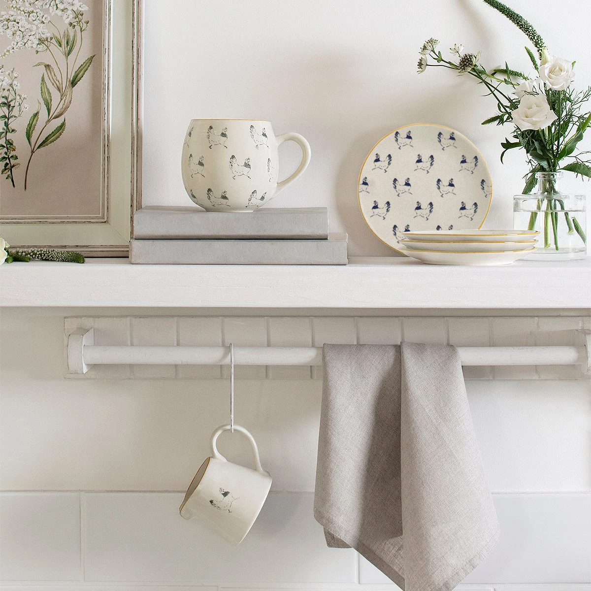 Chicken Stoneware Small Side Plate Chicken Stoneware Small Side Plate -Sophie Allport Shop spm8 smj8 ssp8 chicken stoneware mug patterned mini jug and side plate lifestyle high res square 73922637 19d7 4baa b5eb c8f9189c5d68