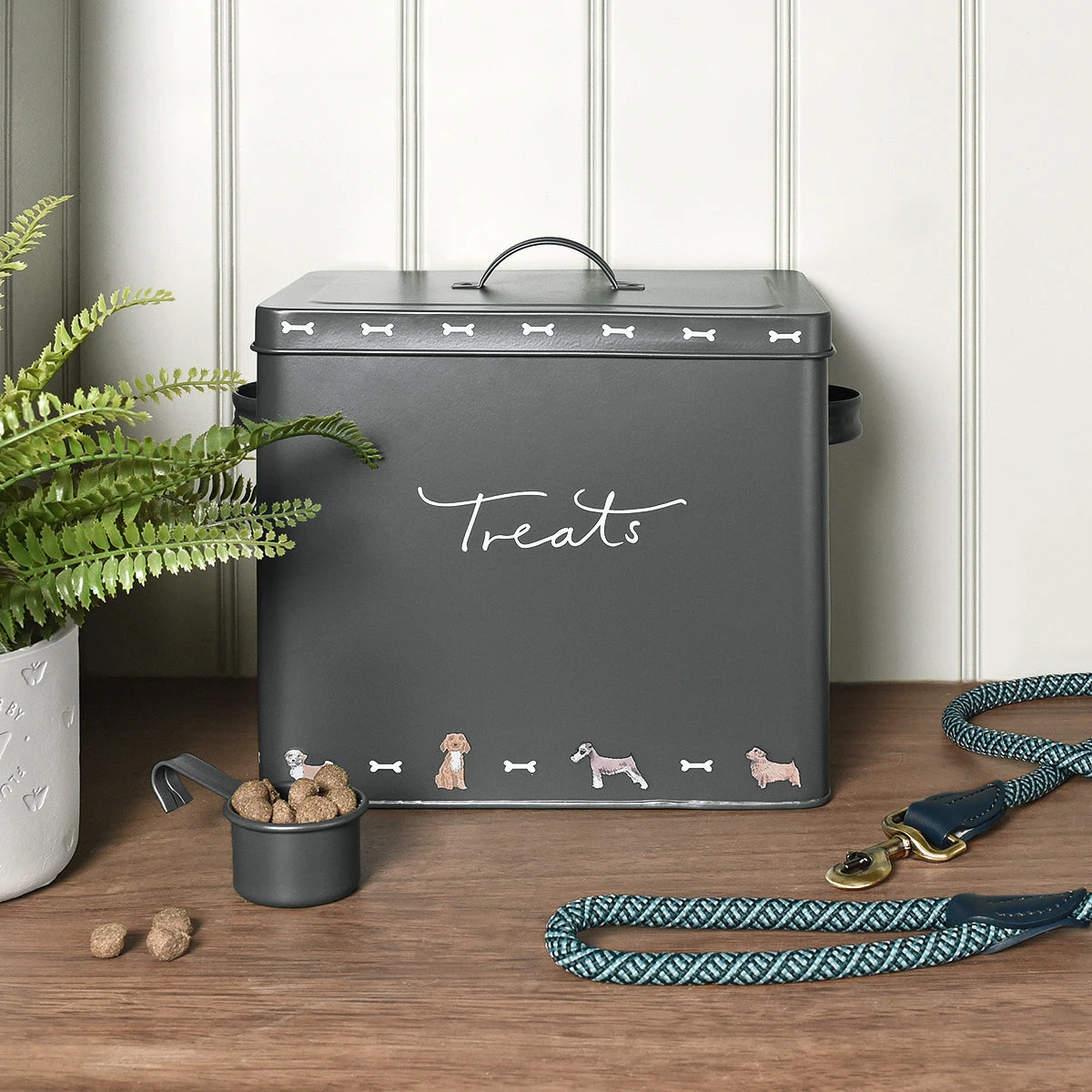 Walkies Dog Tin Walkies Dog Tin -Sophie Allport Shop spt3202wk walkies pet treat tin large lifestyle high res square