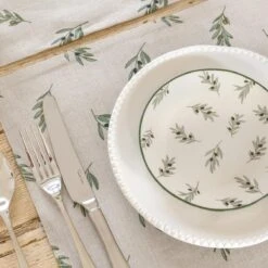 Olive Linen Placemat (Set Of 2)