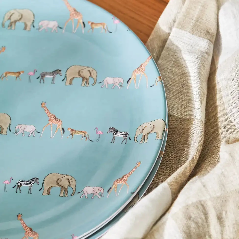 Animals Of The Savannah Melamine Dinner Plate Animals Of The Savannah Melamine Dinner Plate -Sophie Allport Shop ss23 zsl MPL11010 Melamine Dinner Plate detail square