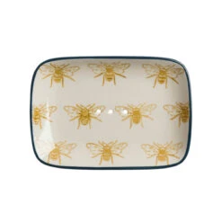 Bees Stoneware Soap Dish