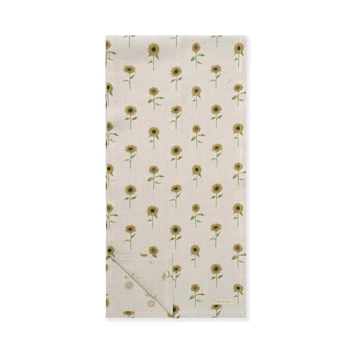 Sunflower Linen Table Runner Sunflower Linen Table Runner -Sophie Allport Shop sunflowers linen table runner cutout lin108810 ss23 high res square