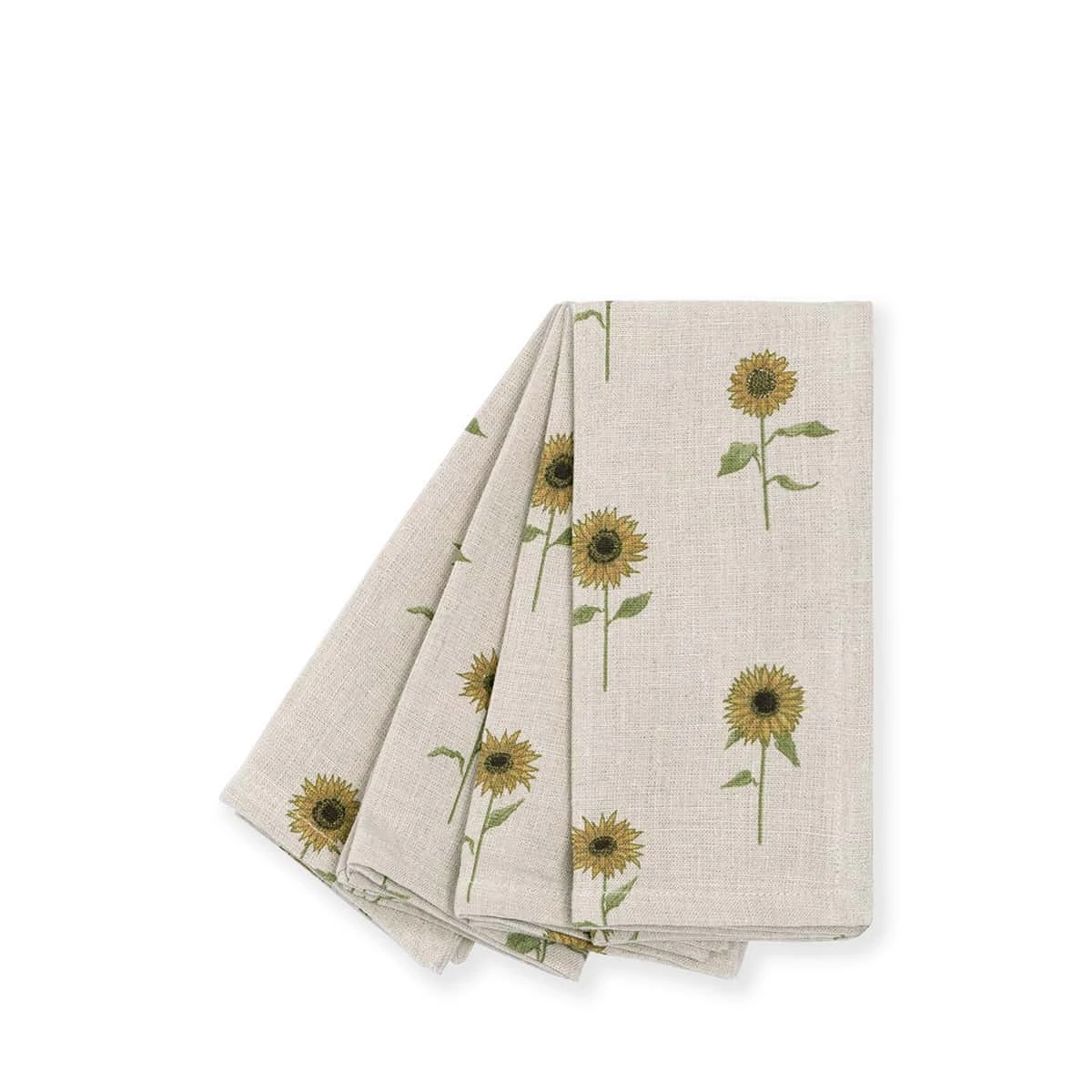 Sunflower Linen Napkins (Set of 4) Sunflower Linen Napkins (Set Of 4) -Sophie Allport Shop sunflowers napkins set of 4 cutout lin108300 ss23 high res square