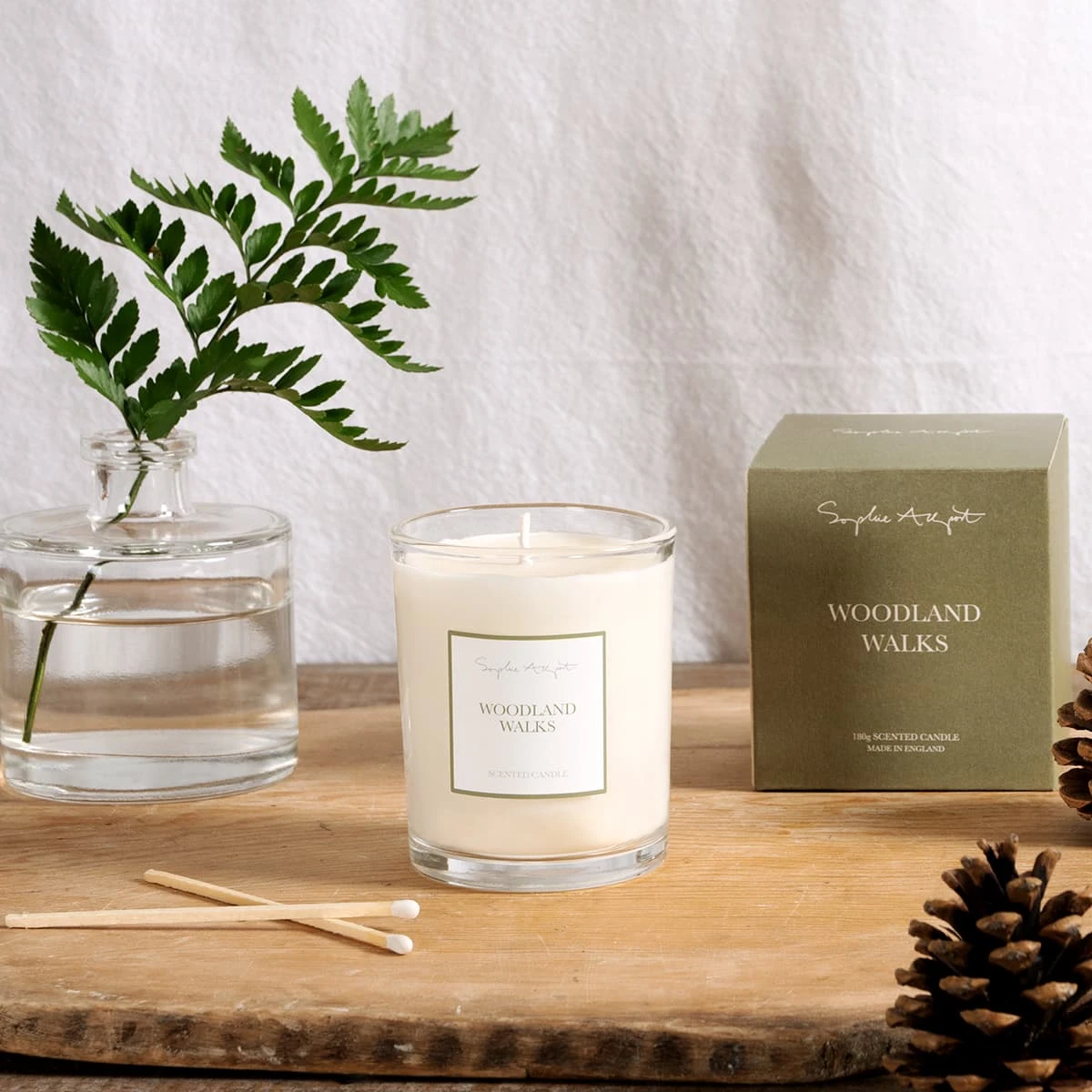 Woodland Walks Candle - 180g Woodland Walks Candle - 180g -Sophie Allport Shop woodland walks candle lifestyle scww180 square